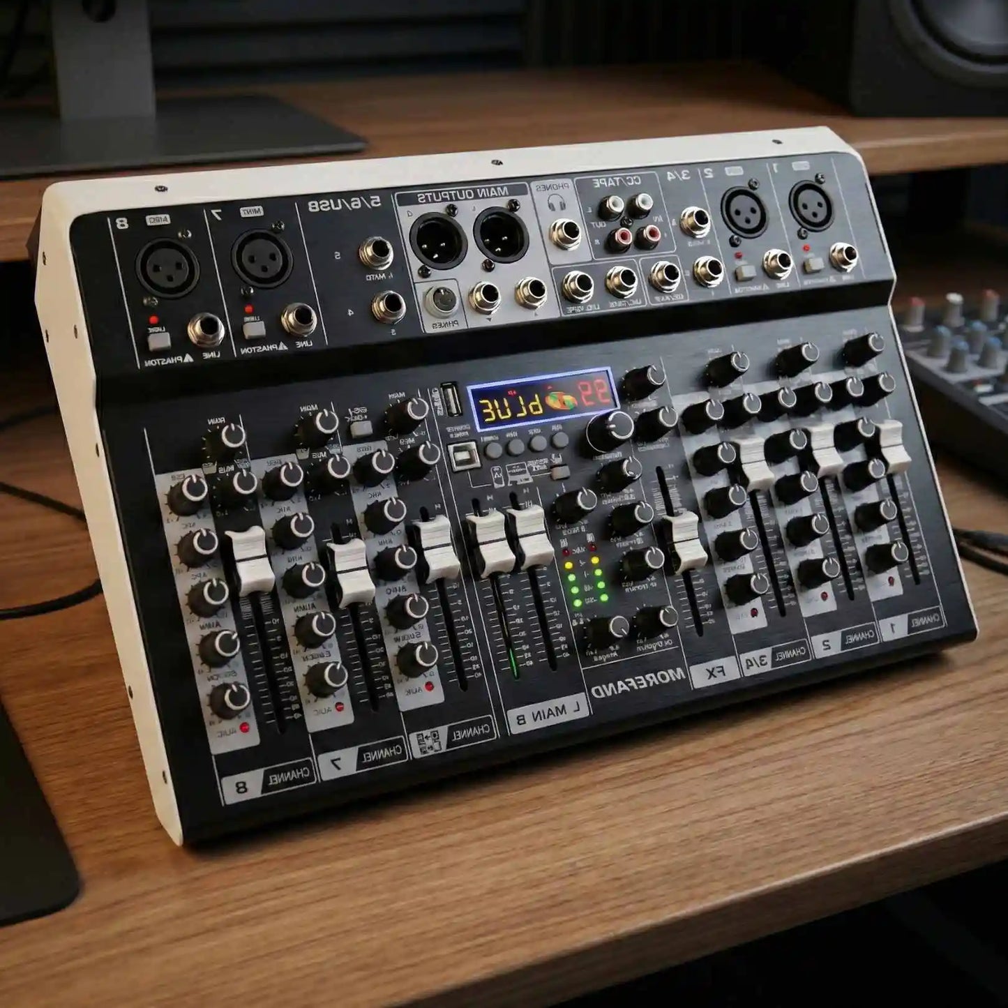 MEZCLADORA DE AUDIO DE 8 CANALES PROFESIONAL