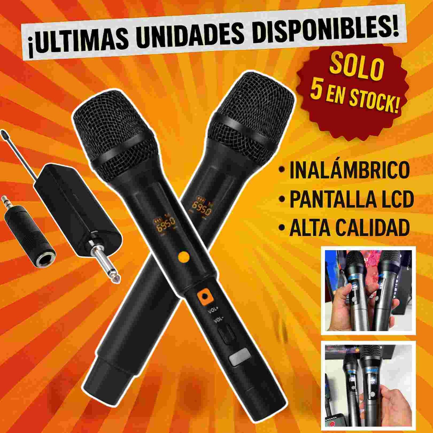 SET DE MICRÓFONOS INALÁMBRICOS (DÚO) MAX F-Y