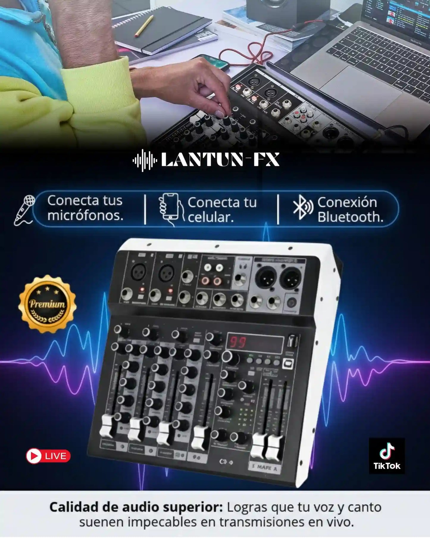 CONSOLA PROFESIONAL 4 CANALES (LIVE & EVENTOS)(Envío Gratis)