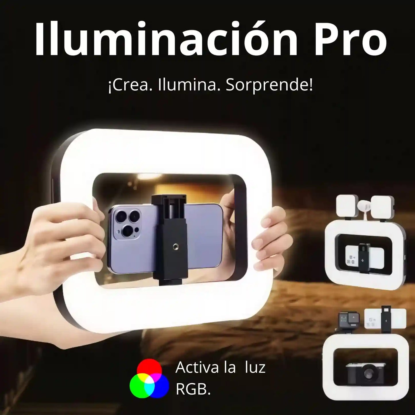 ARO DE LUZ RGB RECTANGULAR (PREMIUM)