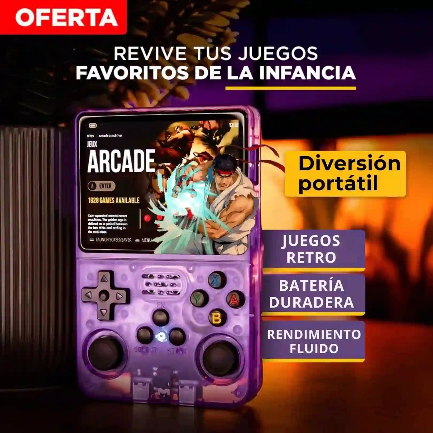 CONSOLA DE JUEGOS R36S- + 20 MIL EMULADORES F-Y