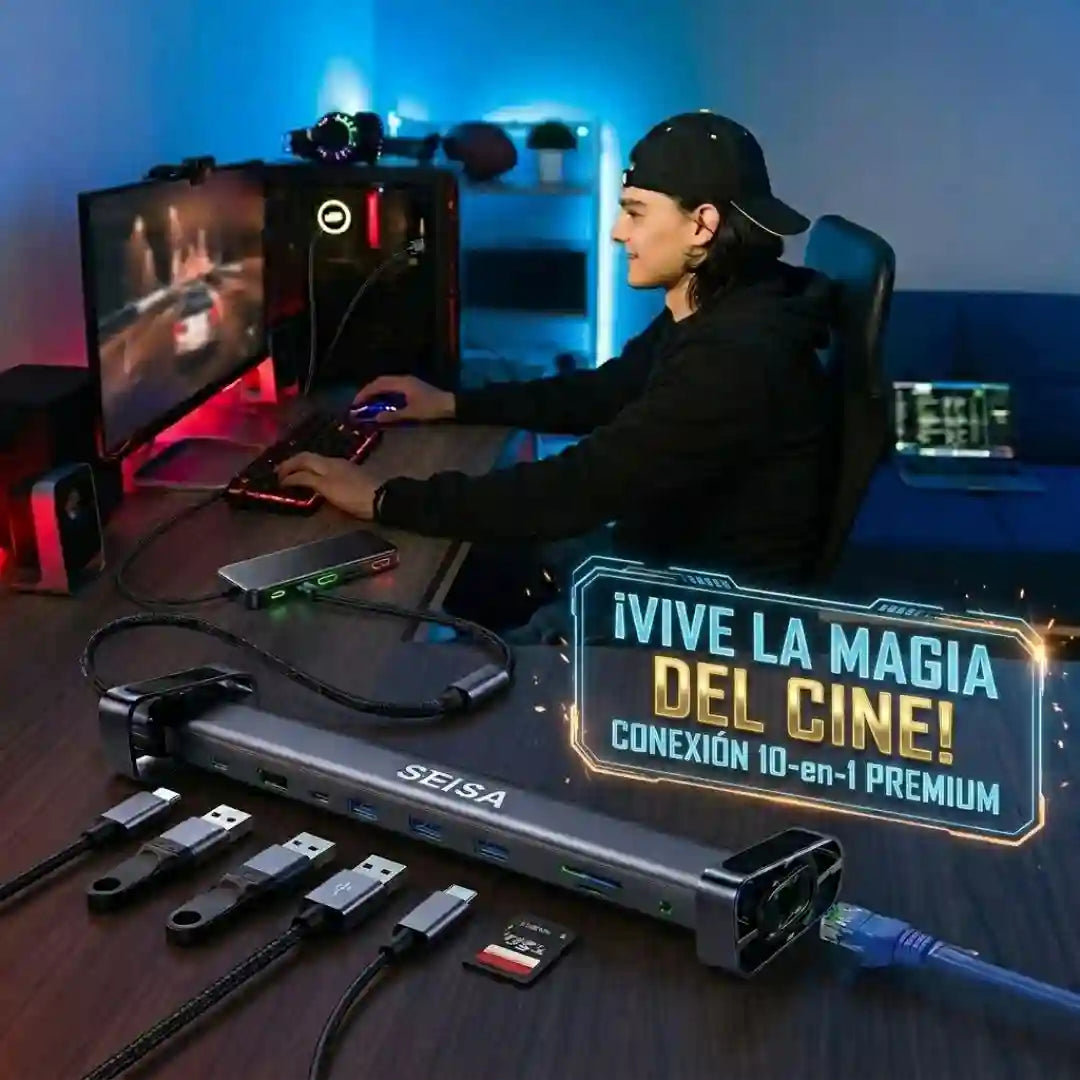 ADAPTADOR- CONECTIVIDAD PROFESIONAL PORTÁTIL 10  EN 1