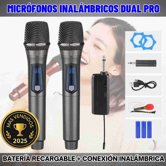 KIT DE MICROFONOS INALAMBRICOS DUAL PRO F-Y