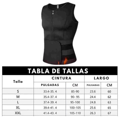 CHALECO SAUNA CON CREMALLERA - ENTRENAMIENTO
