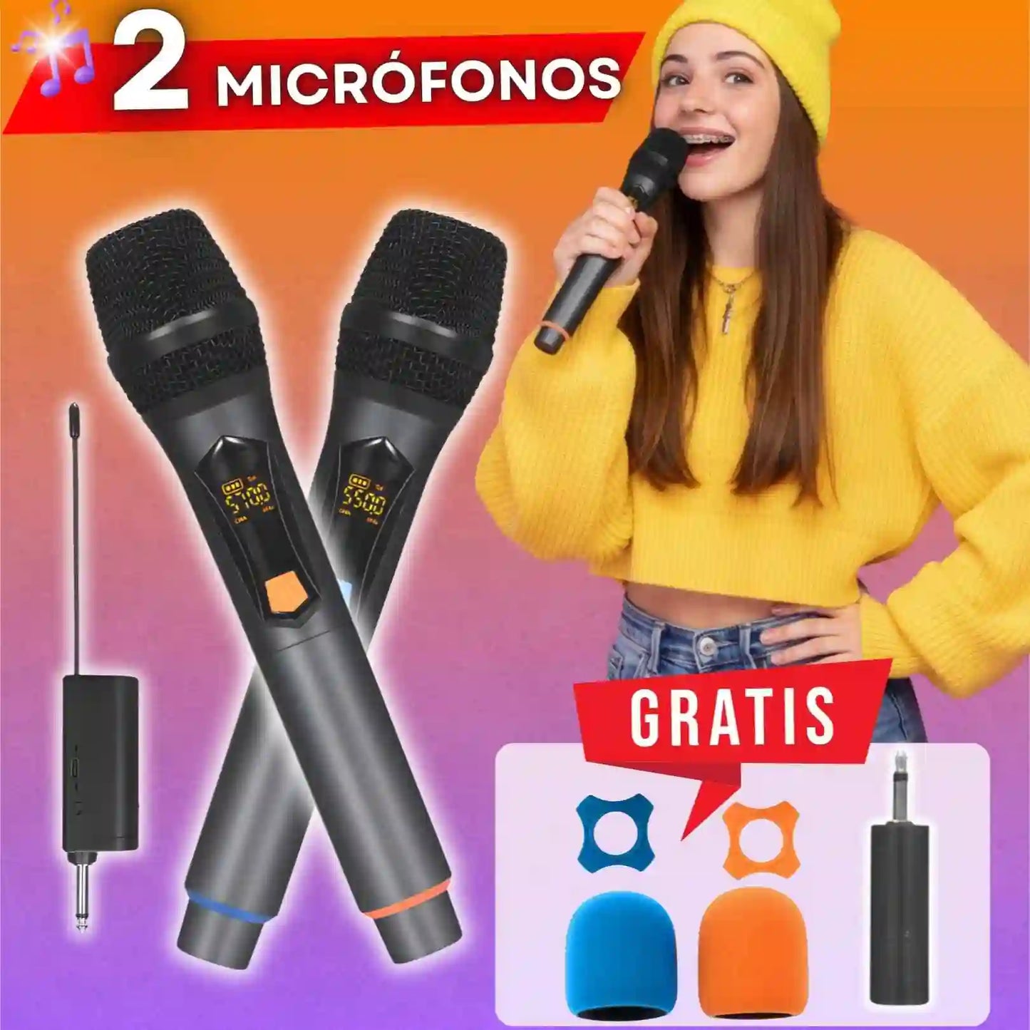 KIT DE MICROFONOS INALAMBRICOS DUO MAX F-Y